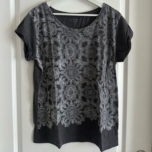 [All Saints] Gray Ornate Women's Tee